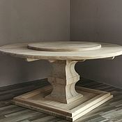 Для дома и интерьера handmade. Livemaster - original item TABLES: Large oak table with a rotating top. Handmade.