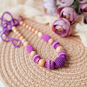Одежда handmade. Livemaster - original item Copy of Crochet Teething Nursing necklace for breastfeeding Mommy. Handmade.