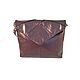 Brown leather bag 'Chocolate',shoulder bag, Classic Bag, Ulyanovsk,  Фото №1