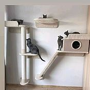 Зоотовары handmade. Livemaster - original item High Wall Mounted Cat House. Available in size. Handmade.