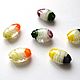 Бусины lampwork овальной формы. Бусины. Хлоя. Интернет-магазин Ярмарка Мастеров.  Фото №2