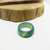 Украшения handmade. Livemaster - original item 18 r-r Ring green tinted agate (ZTA1893). Handmade.