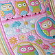 Одеяло детское "Совята" розовое, Одеяла, Краснодар,  Фото №1
