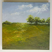 Картины и панно handmade. Livemaster - original item Painting summer landscape Green Meadow. Handmade.