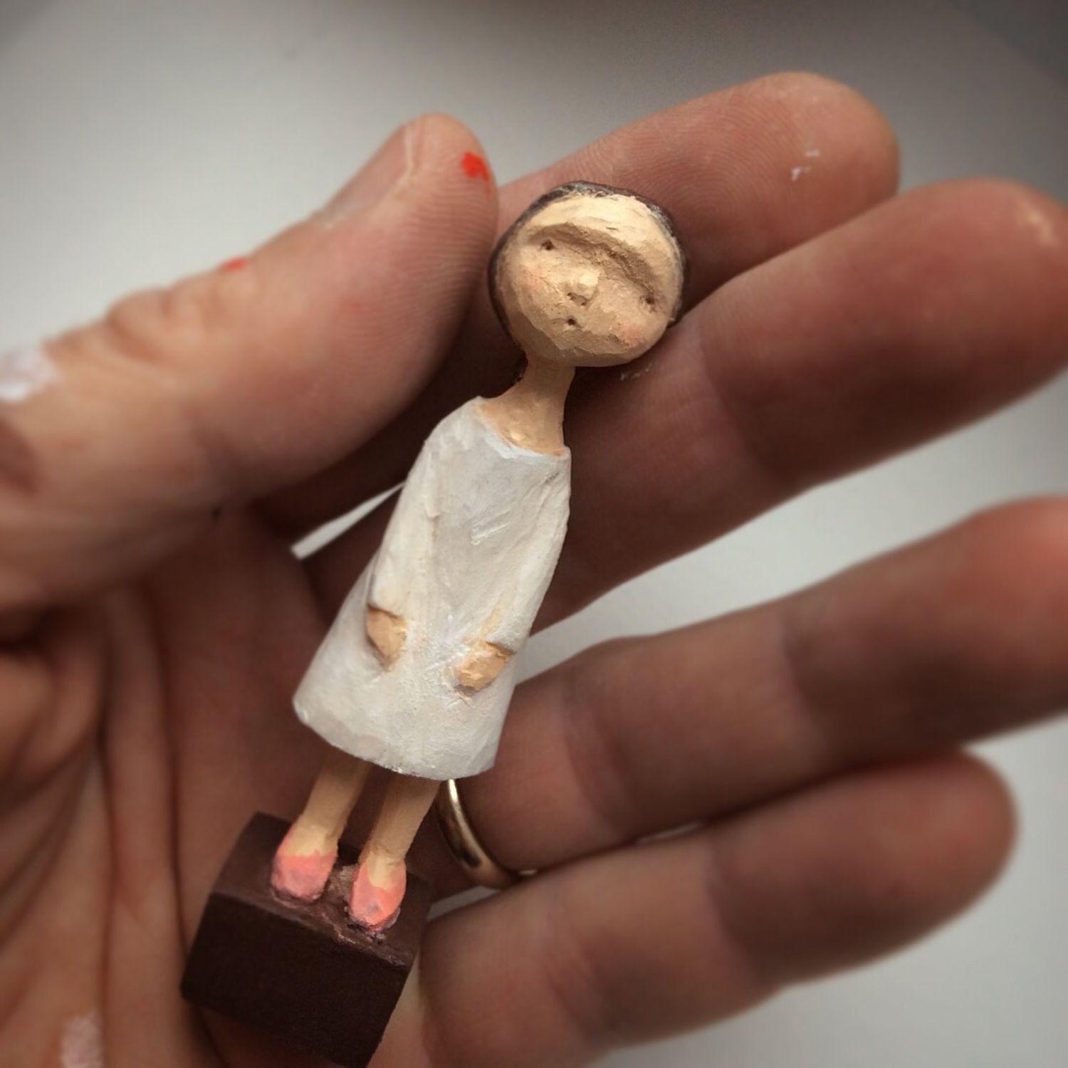 №4 деревянная кукольная скульптурная миниатюра кукла из дерева в ...