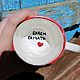 Order A mug with an inscription inside on the bottom of the painting on the bottom of the cup. DASHA LEPIT | Ceramic tableware (dashalepit). Livemaster. . Mugs and cups Фото №3