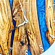 Настенные часы из дерева и смолы "Синяя рябина 40". Часы классические. Дерево в интерьере 'AKwood29'. Ярмарка Мастеров.  Фото №11