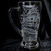 Посуда handmade. Livemaster - original item Sea. Beer mug. Handmade.