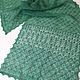  Downy openwork stole Green emerald. Wraps. KnitLaceDreams. My Livemaster. Фото №4