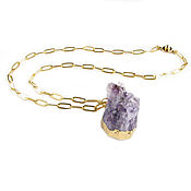 Украшения handmade. Livemaster - original item Purple amethyst brush pendant, amethyst brush pendant. Handmade.
