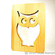 Night lamp in the nursery Owl. Natural wood. Nightlights. clever wood (clever-wood). My Livemaster. Фото №4