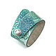 Leather bracelet Mint. Cuff bracelet. Two Starlings. Online shopping on My Livemaster.  Фото №2