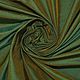 Дикий шелк дюпион (шантунг) цвет зелёный хамелеон. Ткани. Натуральные ткани ОЛМАтекс. Интернет-магазин Ярмарка Мастеров.  Фото №2