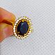 585 gold ring with natural sapphire and diamonds, Rings, Haifa,  Фото №1