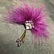 Brooch Favorite Fan Purple Brooch Handmade Decoration with Feathers. Brooches. ms. Decorator. My Livemaster. Фото №5