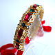 Диадема "Ruby radiance". Диадемы. Елена. Ярмарка Мастеров.  Фото №6