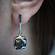 Метеоритные серьги метеорит Сеймчан Meteorite Seymchan Earrings. Серьги классические. MeteoriteArt. Ярмарка Мастеров.  Фото №5