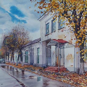 Картины и панно ручной работы. Ярмарка Мастеров - ручная работа Акварель Забытый магазин!. Handmade.