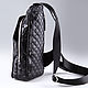 Мужская сумка через плечо из кожи крокодила IMA0641B1. Мужская сумка. CrocShop товары из экзотической кожи. Ярмарка Мастеров.  Фото №5