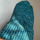 Шапка тыковка из мохера и шерсти мериноса Teal. Шапки. Alla Perfilova. Ярмарка Мастеров.  Фото №5
