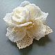 Order Brooch-pin: CREAM ROSE.  Cream rose. A beaded brooch. Elena Borkova (divelen). Livemaster. . Brooches Фото №3