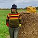 Свитер "Осень в деревне", ручная вязка. Свитеры. Мадам Спица). Интернет-магазин Ярмарка Мастеров.  Фото №2