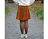 The skirt made of Red suede with smooth edge. Skirts. Katorina Rukodelnica HandMadeButik. My Livemaster. Фото №4