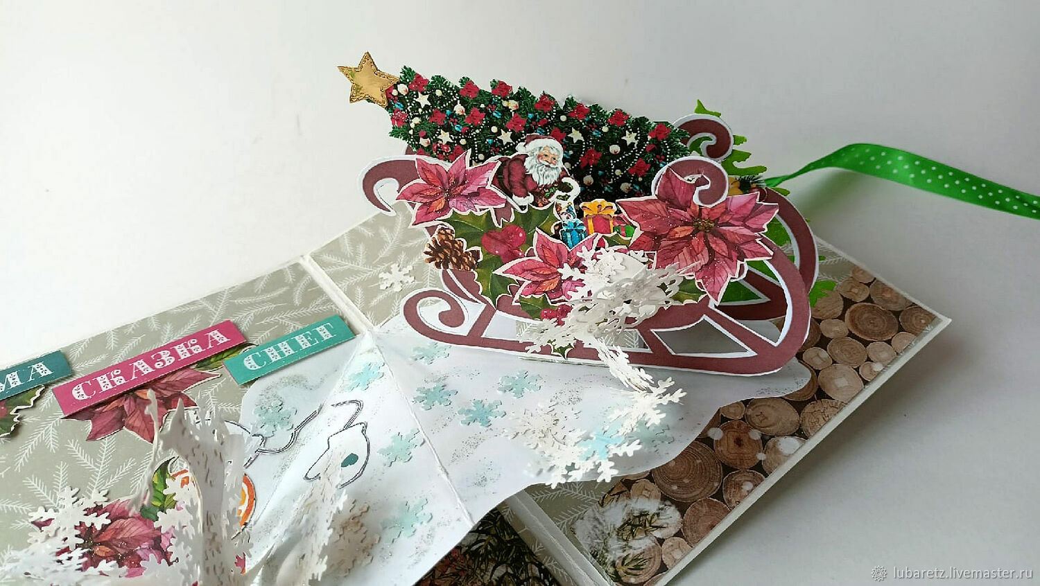 Новогодние открытки киригами