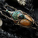  " Scarabaeidae ". Брошь-булавка. Valeria Belova (Дом Лунной Росы). Ярмарка Мастеров.  Фото №4