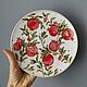 Decorative plate of Pomegranates. Hand painted. Gifts for women, Plates, Ekaterinburg,  Фото №1