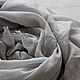Grey monogram stole made of Italian cambric, Shawls1, Moscow,  Фото №1
