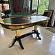 Стол обеденный из дерева с позолотой и инкрустацией. Столы. Mart__furniture. Ярмарка Мастеров.  Фото №11