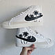 Кроссовки белые Nike Blazer унисекс, кастом, пальмы, ручная роспись. Кроссовки. Olgavolgoart. Роспись одежды и обуви. Кастом. Ярмарка Мастеров.  Фото №8