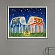 Order Romantic elephants. Oil painting. Fantasy. Siberian decor. Livemaster. . Pictures Фото №3