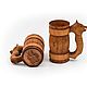 Order Wooden beer mug Wolf 0,5 l. Lime tree mug. SiberianBirchBark (lukoshko70). Livemaster. . Mugs and cups Фото №3