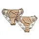 Set of panties made of cotton and lace Coffee with milk No. №2, Underpants, St. Petersburg,  Фото №1