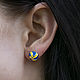 Volleyball ball Mikasa, earrings with enamel. Stud earrings. Trinkki. Online shopping on My Livemaster.  Фото №2