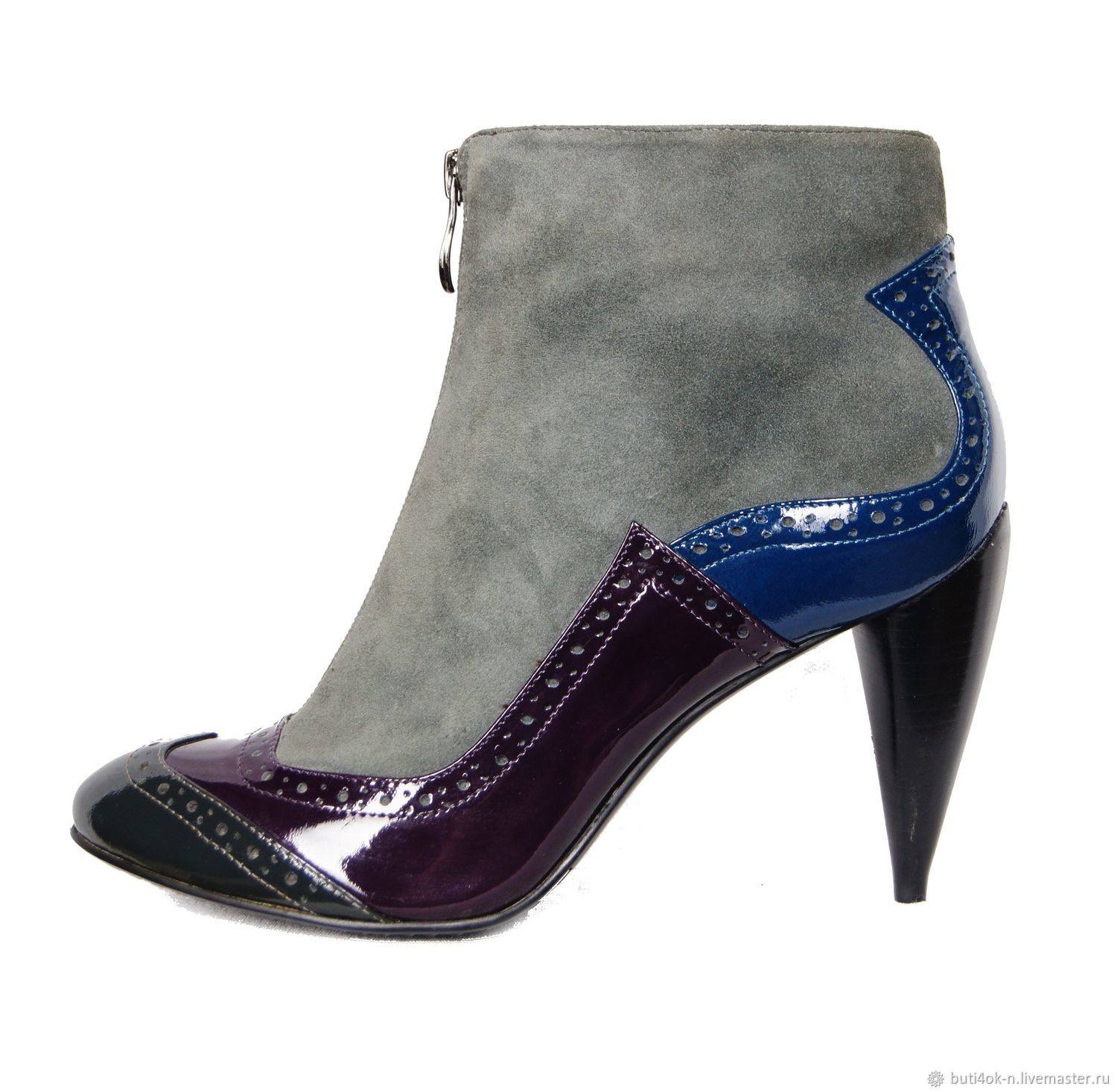 multi colored ankle boots