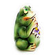 Ceramic figurine 'Frog with flowers'. Figurines. aboka. My Livemaster. Фото №4
