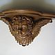 Carved wall console shelf angel oak. Sculpture. Carved decor. Online shopping on My Livemaster.  Фото №2