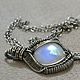 The moonstone (adular). Necklace pendant made of silver Lunar eclipse. Necklace. Kseniya Sakharnova. My Livemaster. Фото №4