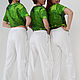 Pantalones cargo mujer lino blanco. Pants. Bykovskaya Lyudmila. My Livemaster. Фото №6