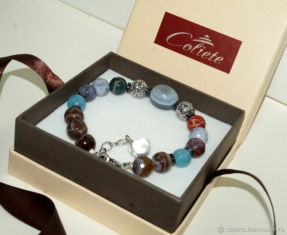 Coliete bracelet 'A gift for Aquarius for good luck!', Bead bracelet, Moscow,  Фото №1