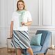 4 blade skirt with oblique stripes plus size, Skirts, Novosibirsk,  Фото №1