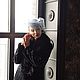 Голубая шляпка таблетка с вуалью. Шляпы. Анна Андриенко (Головные уборы). Ярмарка Мастеров.  Фото №6