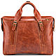Leather business bag 'Dominique' (red). Classic Bag. Russian leather Guild. My Livemaster. Фото №6