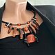  stylish decoration on the neck made of natural stones with rubber, Necklace, Voronezh,  Фото №1