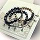 Order Set of 4 bracelets: shungite, pearl, hematite, onyx. Solanda. Livemaster. . Bead bracelet Фото №3