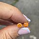 Продано! Серьги с гранатом фанта 1.7  ct. Натуральные камни. Серьги классические. Елена. Ярмарка Мастеров.  Фото №5