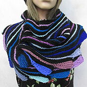 Аксессуары handmade. Livemaster - original item Snood knitted bright, wool blend with mohair.. Handmade.